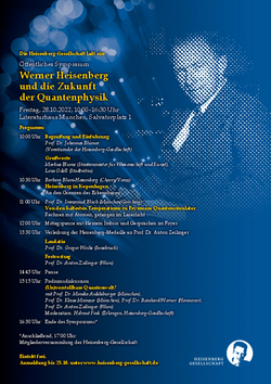 Programm Heisenberg-Symposium; Bild: Heisenberg-Gesellschaft